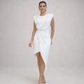Aurora | Vestido Assimétrico com Ombros Estruturados