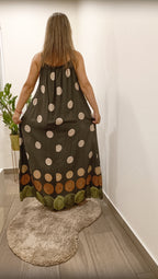 Aurora - Vestido Bolinhas Maxi Elegante