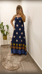 Aurora - Vestido Bolinhas Maxi Elegante