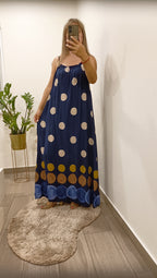 Aurora - Vestido Bolinhas Maxi Elegante